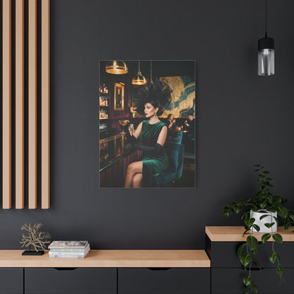 Couture Bar Lounge Woman Portrait Wall Art & Canvas Print
