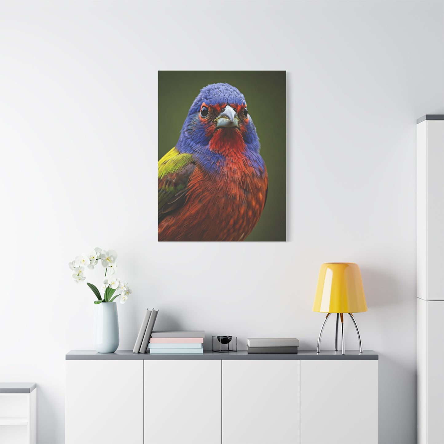 Vibrant Colorburst Sparrow Portrait Wall Art & Canvas Prints