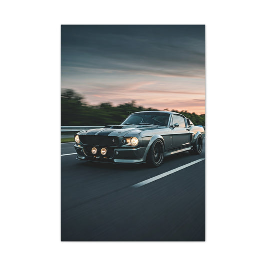 1967 Ford Mustang Shelby GT500 Restomod Highway Charge Wall Art & Canvas Prints