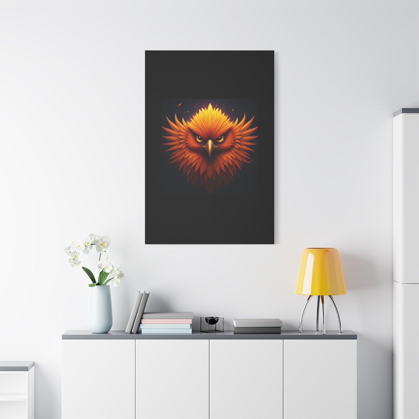 Ember Crown Phoenix Wall Art & Canvas Print
