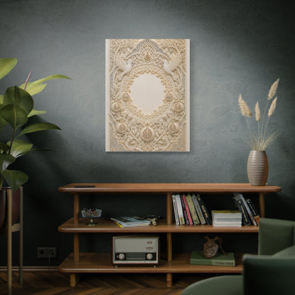 Ketubah-Inspired Papercut Relief Wall Art & Canvas Print