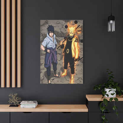 Naruto & Sasuke Six Paths Poster Wall Art & Canvas Print