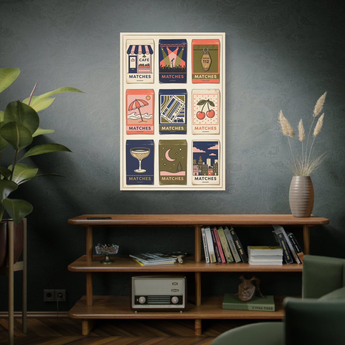 Vintage Matchbox Love Story Collection Wall Art & Canvas Print