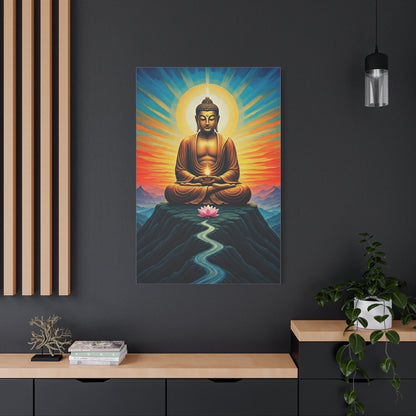 Meditative Buddha with Lotus Path