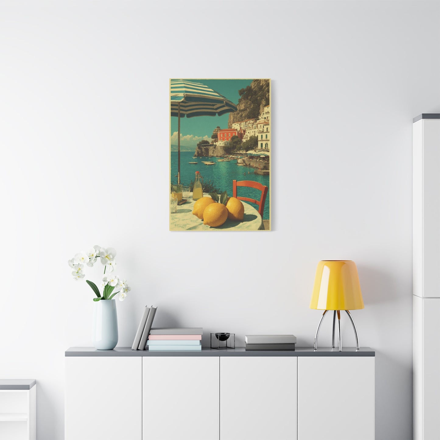 Vintage Amalfi Lemon Terrace Wall Art & Canvas Print