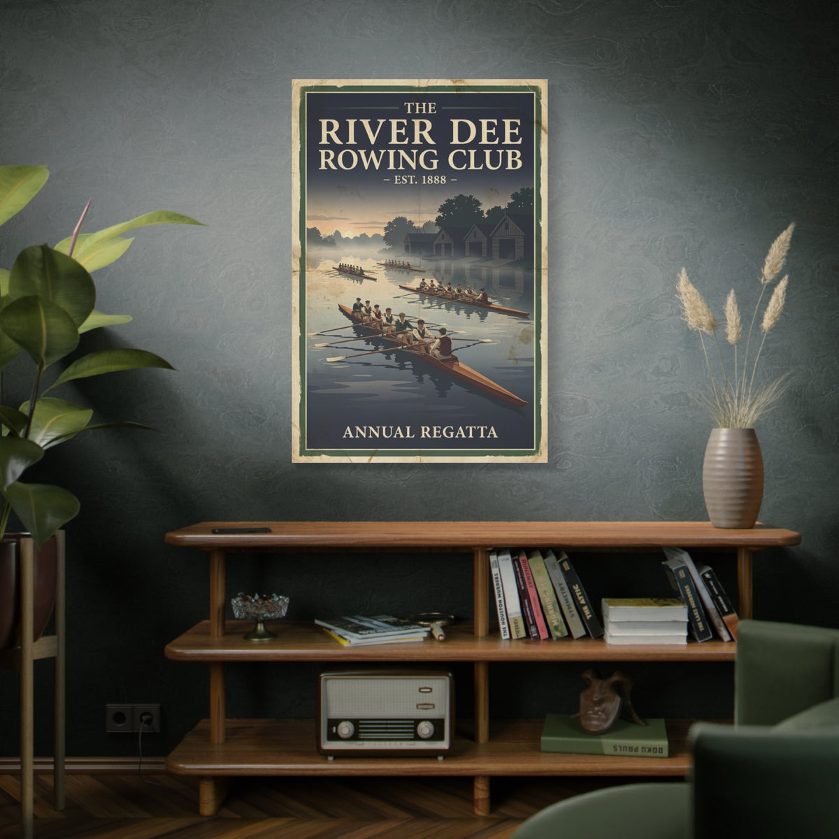 Heritage Rowing Regatta Poster Wall Art & Canvas Print