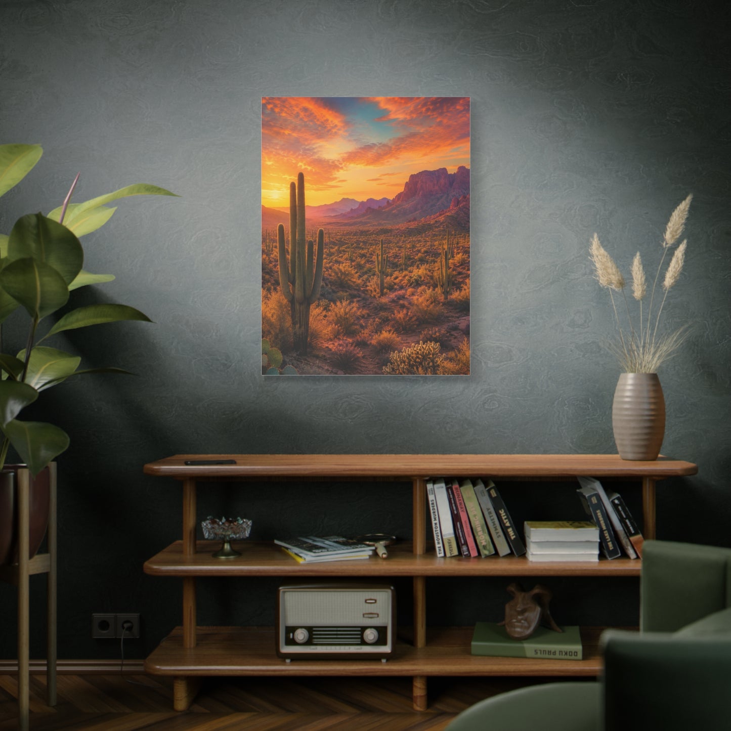 Golden Hour Saguaro Desert Southwest Wall Art & Canvas Print