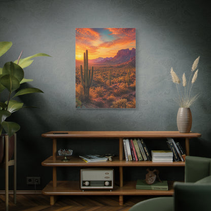 Golden Hour Saguaro Desert Southwest Wall Art & Canvas Print