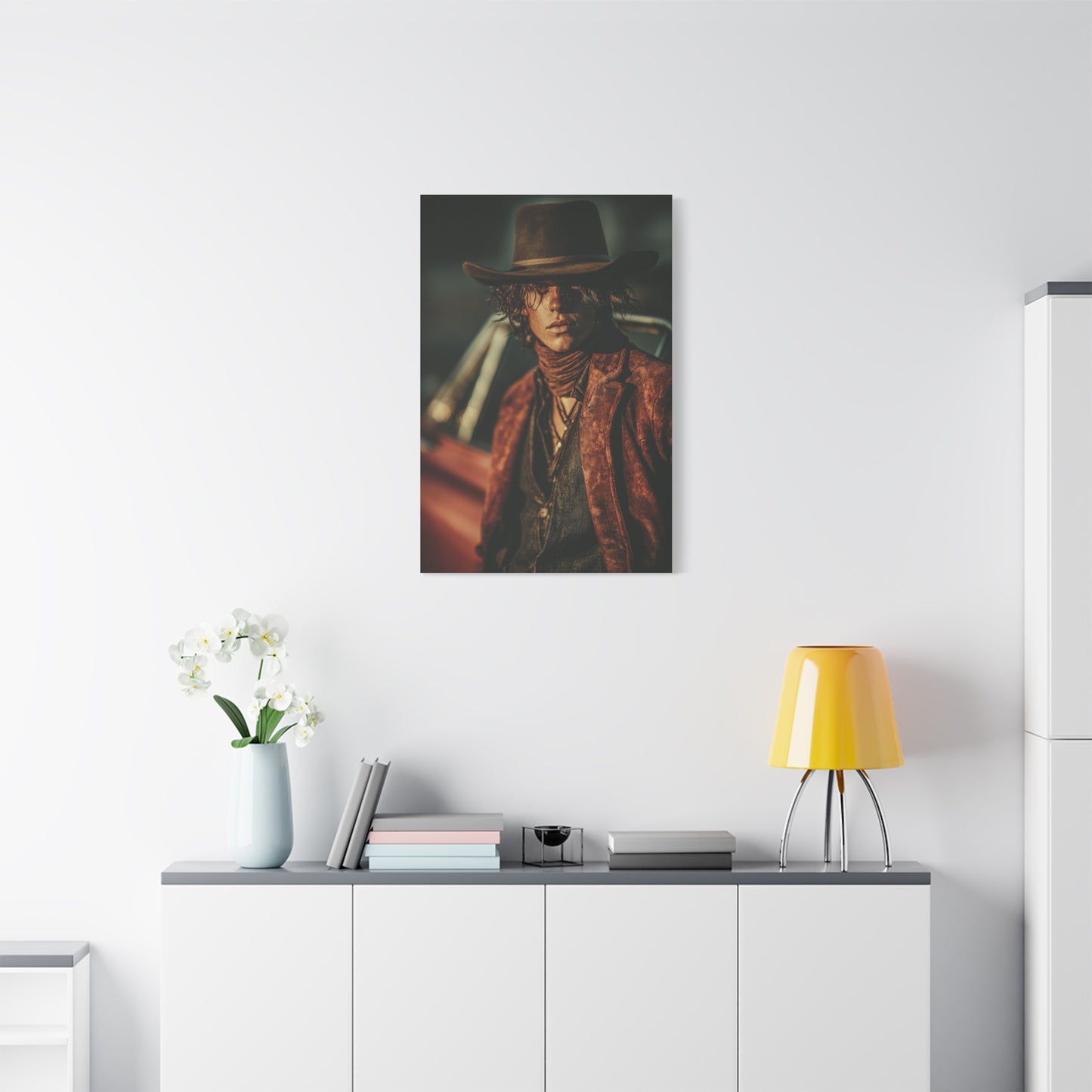 Western Editorial Cowboy Portrait Wall Art & Canvas Print