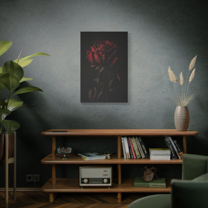 Dark Crimson Rose Still Life Wall Art & Canvas Print