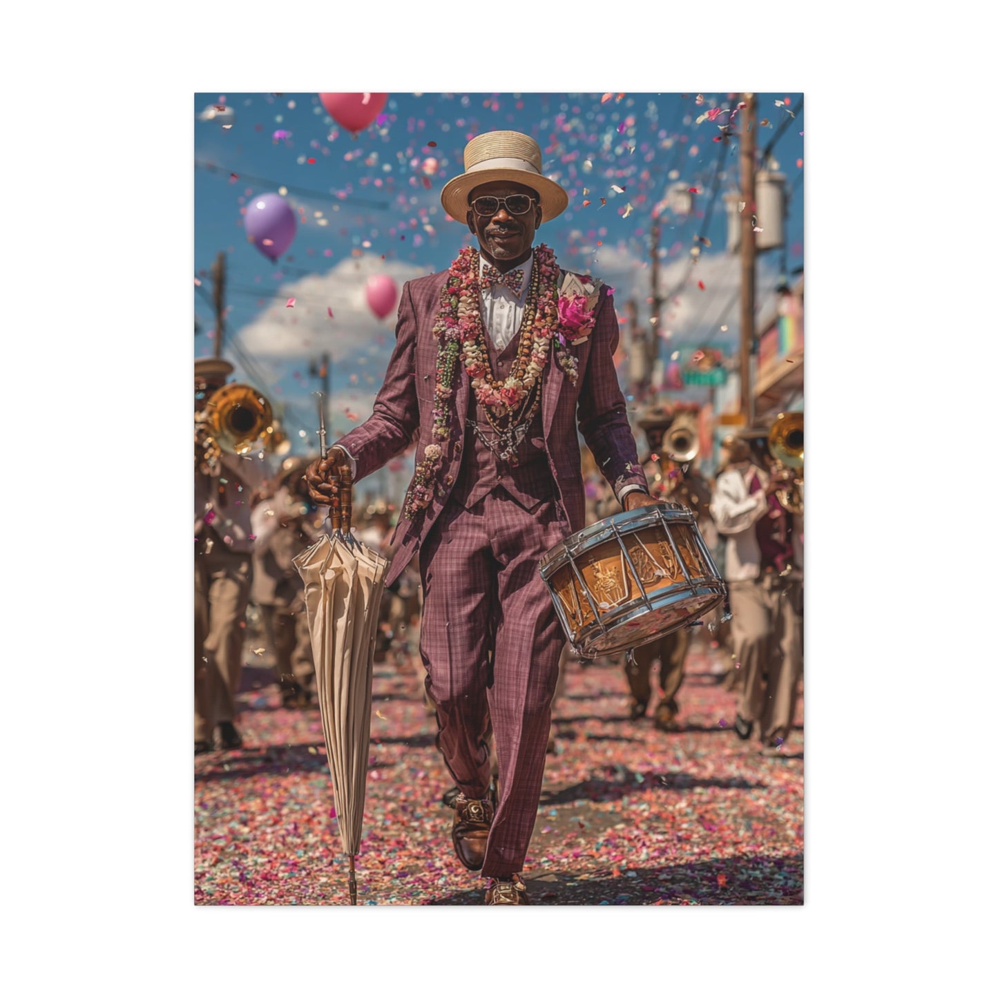 Second Line Parade Celebration Wall Art & Canvas Print