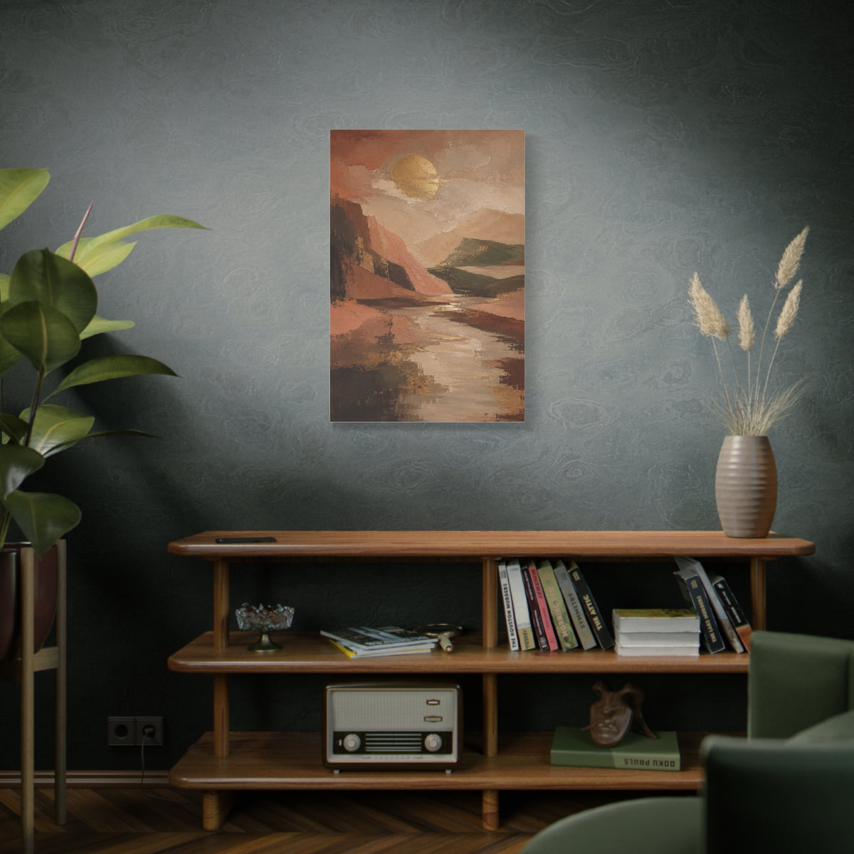 Abstract Earth Landscape Gold Horizon Wall Art & Canvas Print