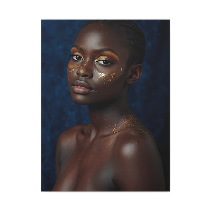 Minimal Gold Highlight Portrait Wall Art & Canvas Print