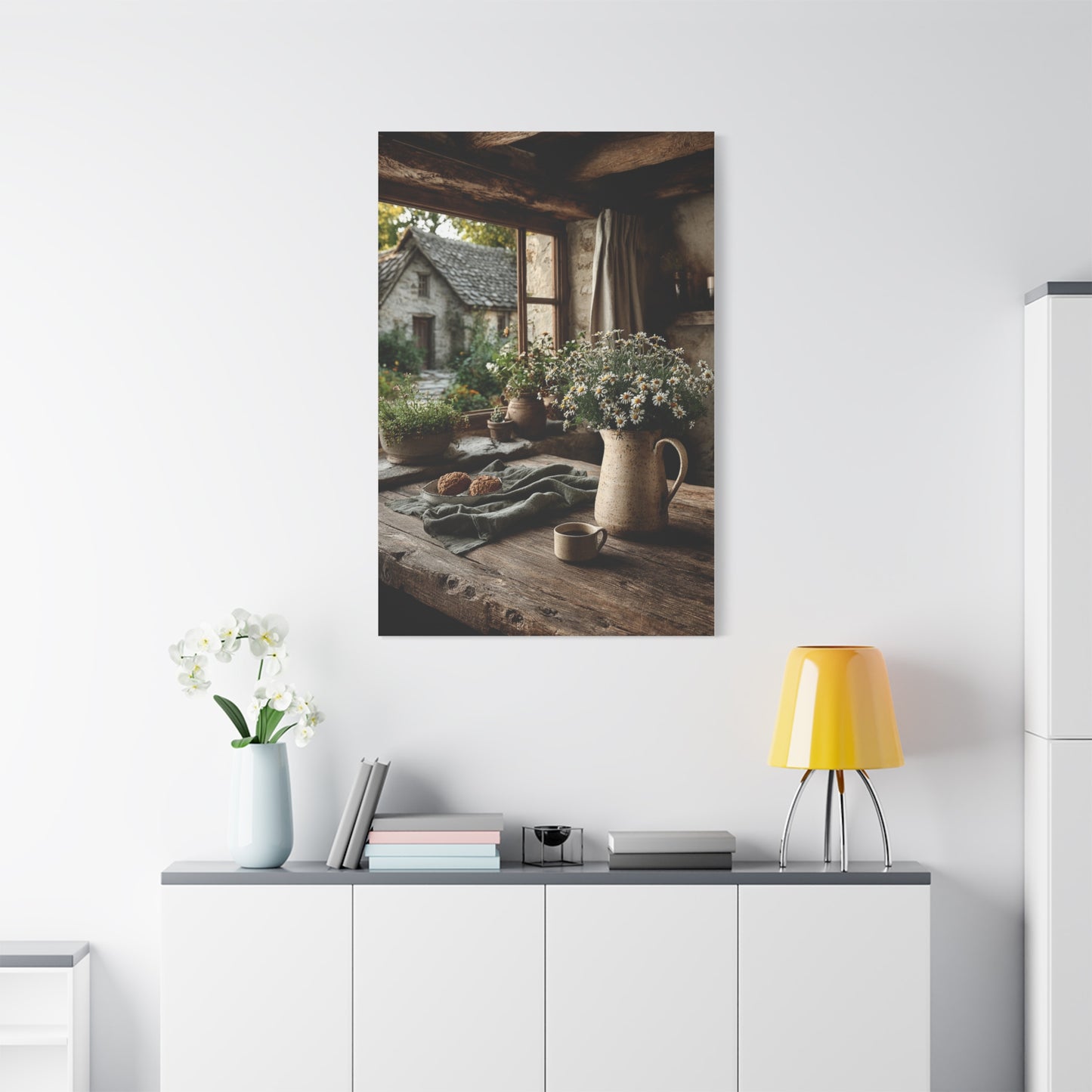 Rustic Farmhouse Window Still Life Wall Art & Canvas Print
