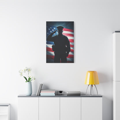 Saluting Soldier American Pride Wall Art & Canvas Prints