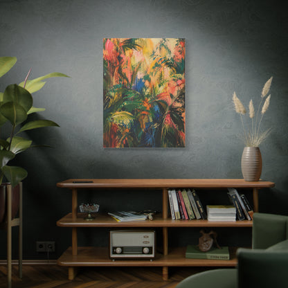 Abstract Expressionist Jungle Energy Tropical Wall Art & Canvas Print