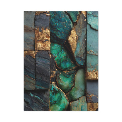 Emerald Stone Abstract Luxe Wall Art & Canvas Print