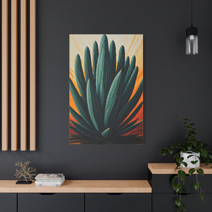 Agave Desert Botanical Illustration Wall Art & Canvas Prints