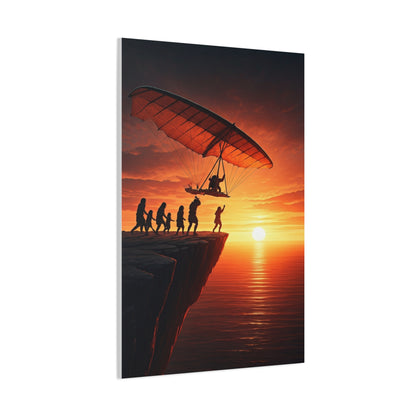 Cliffside Takeoff Into the Sunset Wall Art & Canvas Prints