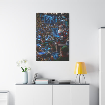 Futuristic Santa Workshop Wall Art & Canvas Print