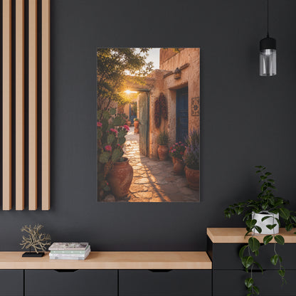 Santa Fe Adobe Courtyard Southwest Wall Art & Canvas Print