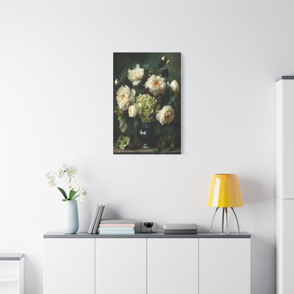 Dutch Floral Green Still Life Wall Art & Canvas Print