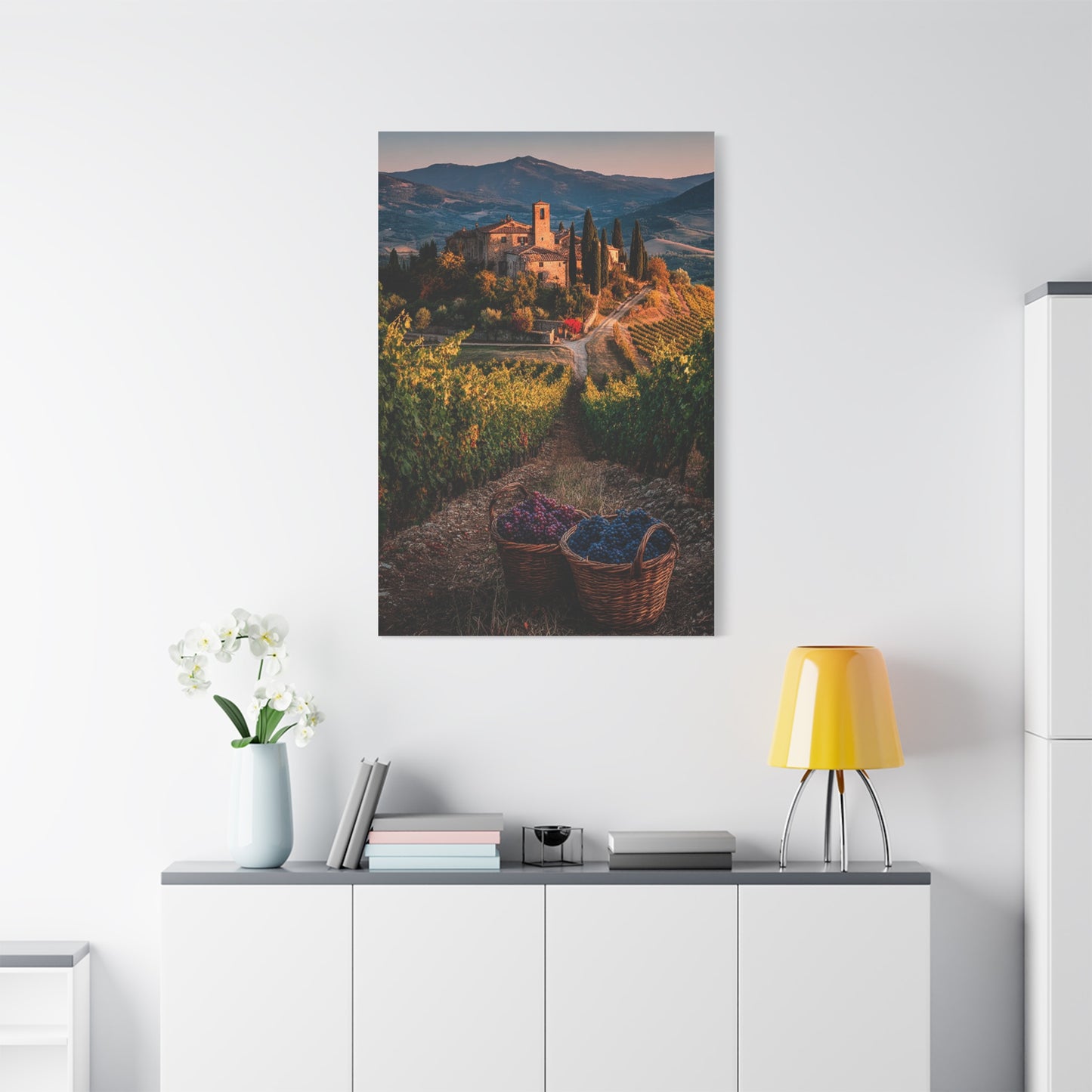 Tuscan Estate Vineyard View Wall Art & Canvas Print