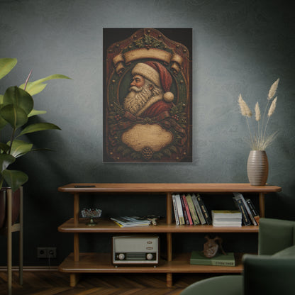 Heirloom Santa Wooden Plaque Wall Art & Canvas Print