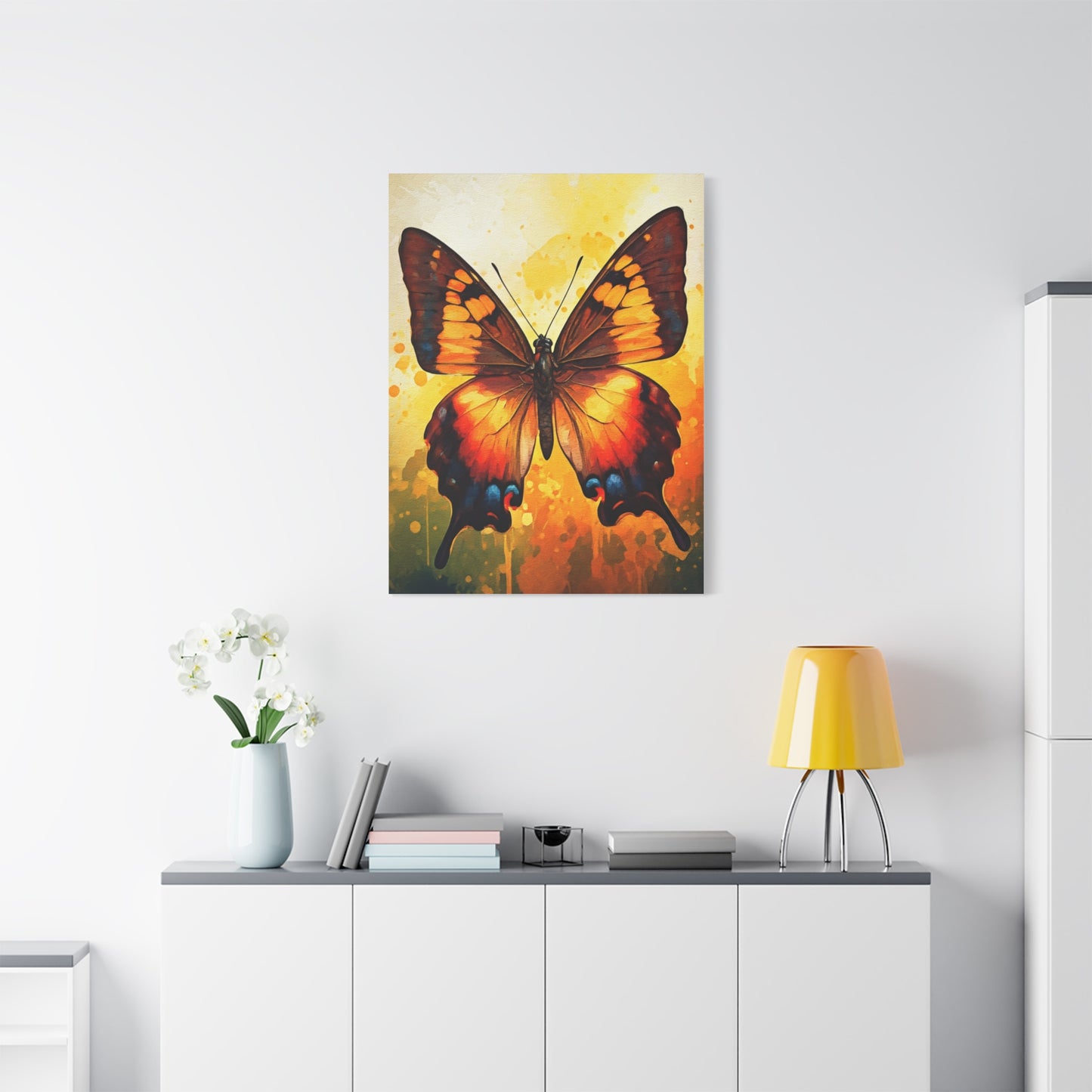 Watercolor Splash Butterfly Wall Art & Canvas Prints
