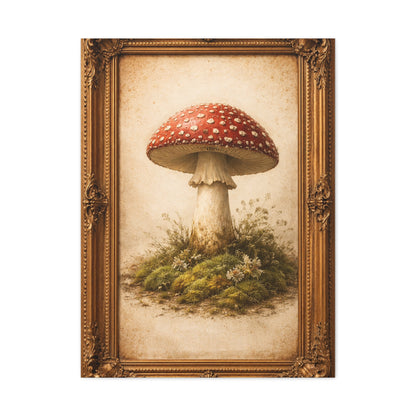 Antique Gold-Framed Amanita Portrait Wall Art & Canvas Print