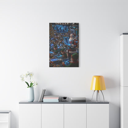 Futuristic Santa Workshop Wall Art & Canvas Print