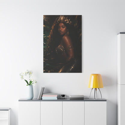 Regal Ocean Queen Mermaid Portrait Wall Art & Canvas Print