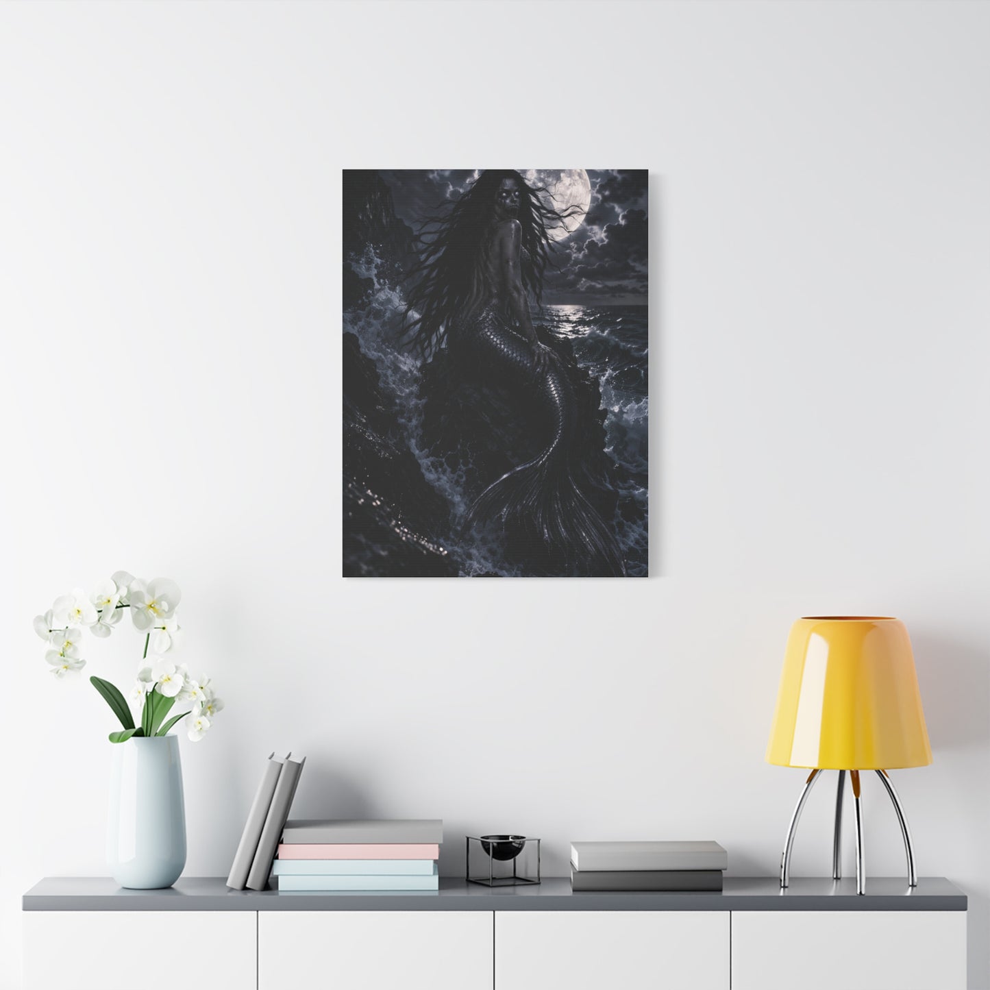 Moonlit Gothic Siren Darkness Wall Art & Canvas Print