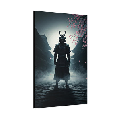 Samurai in the Misty Street Wall Art & Canvas Prints