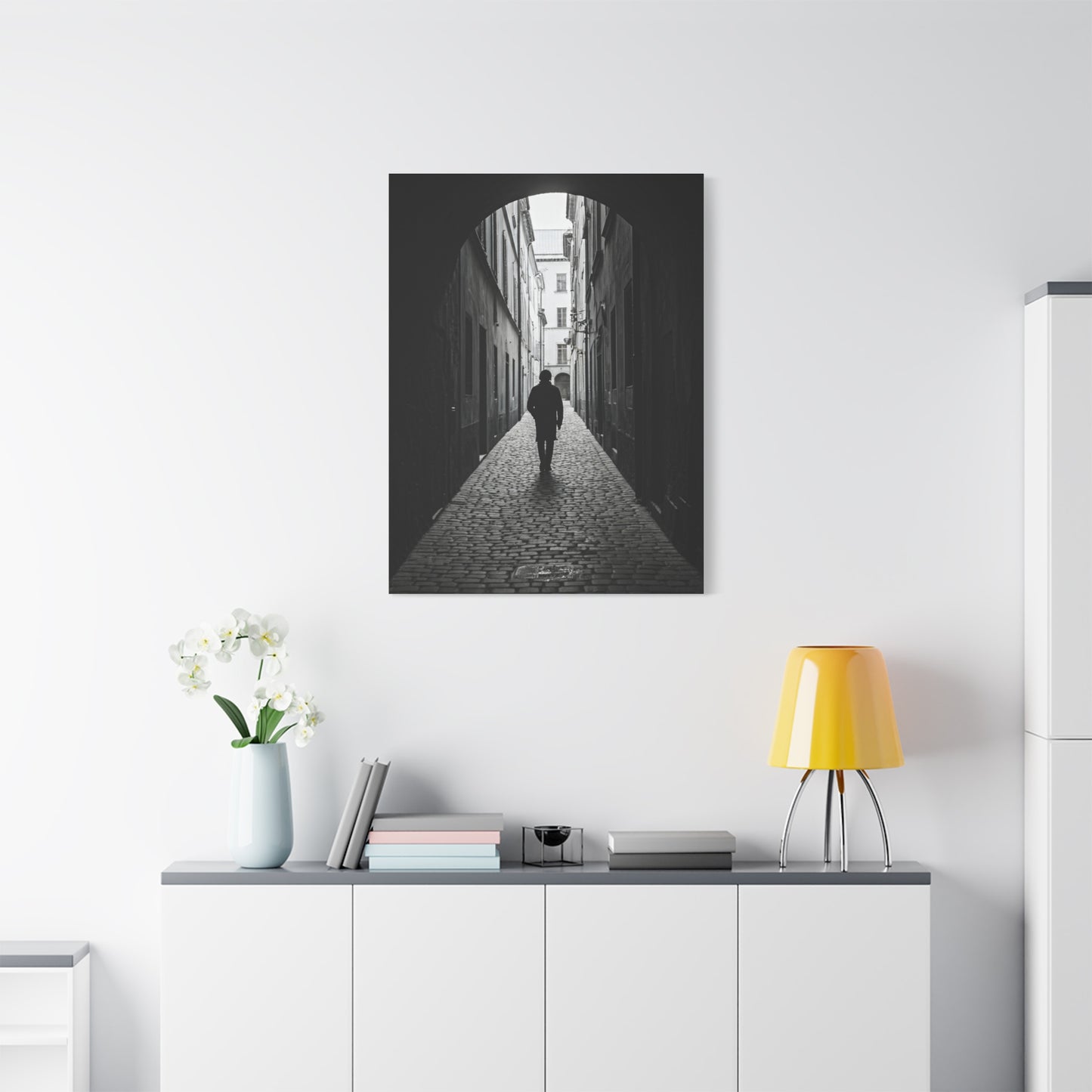Solitary Alley Silhouette Wall Art & Canvas Prints