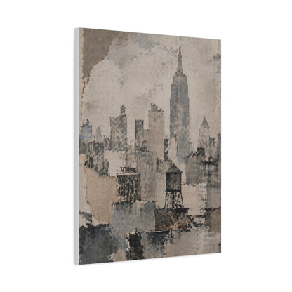 Vintage Empire State Skyline Study Wall Art & Canvas Print