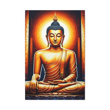 Golden Serenity Buddha Wall Art & Canvas Prints