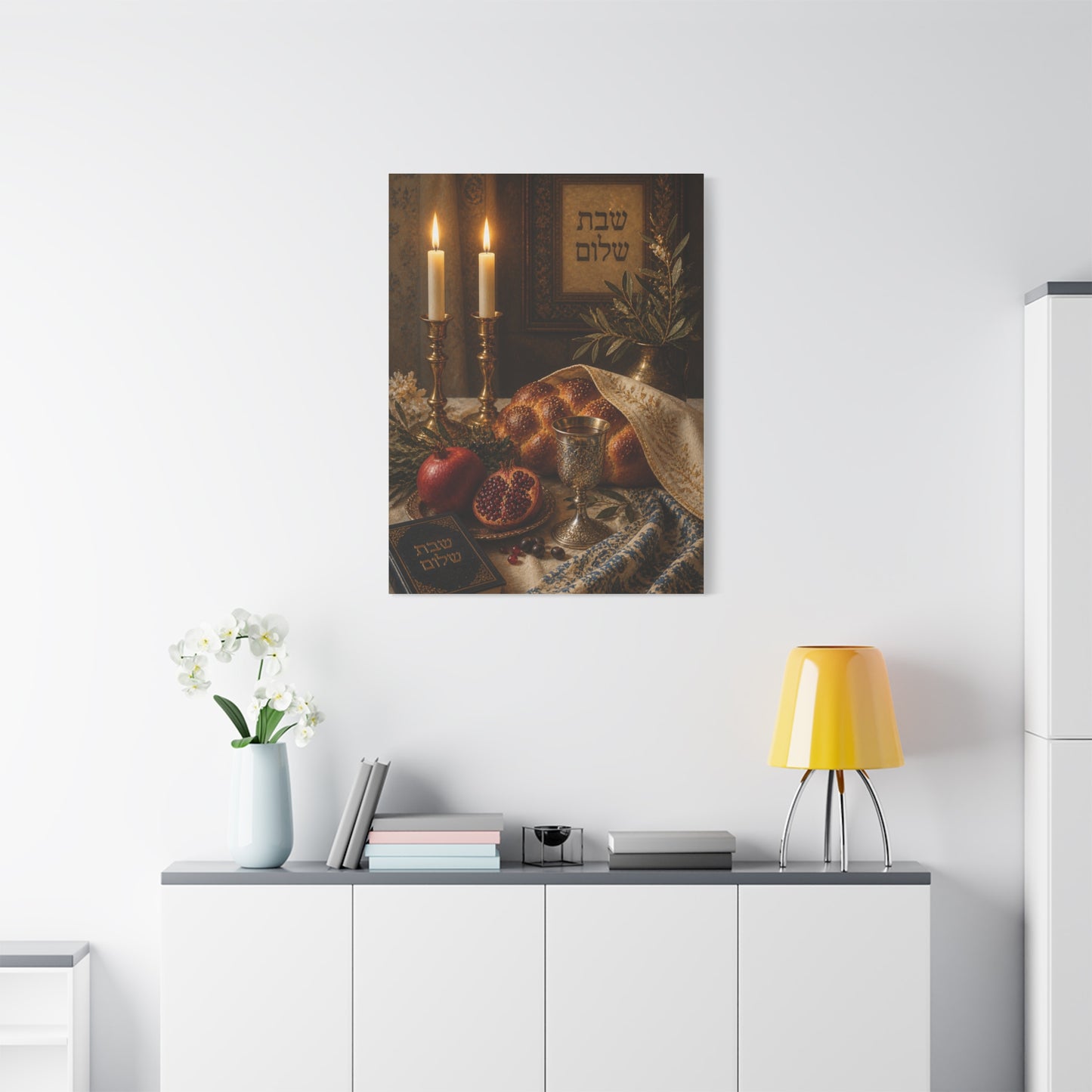 Shabbat Blessing Sacred Table Wall Art & Canvas Print