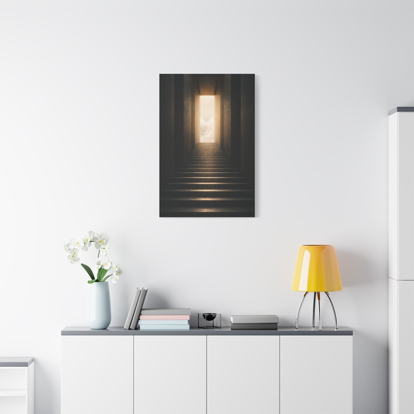 Staircase to Light Motivation Wall Art & Canvas Print