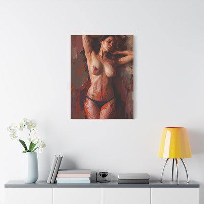 Sensual Impasto Figure Composition Wall Art & Canvas Print