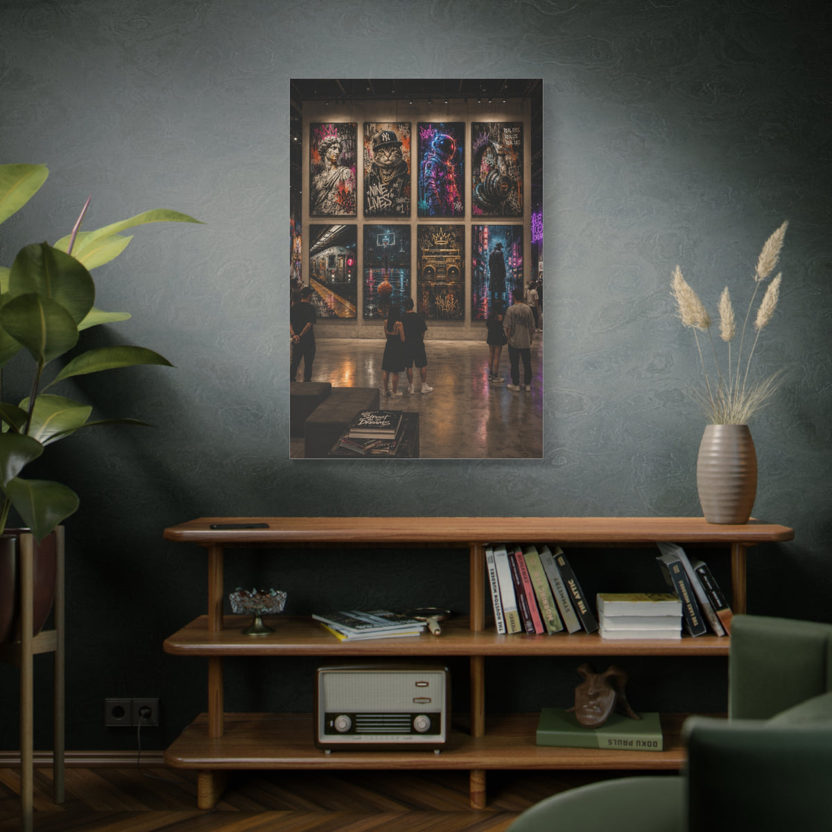 Modern Street Art Gallery Exhibition Street Wall Art & Canvas Print