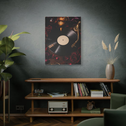Vinyl Record Candlelit Romance Still Life Wall Art & Canvas Print