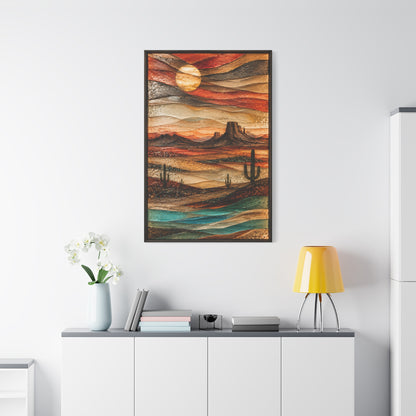 Fused Glass Desert Mirage Southwest Wall Art & Canvas Print