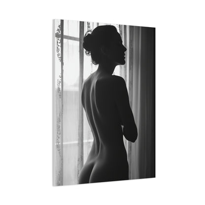 Window Light Silhouette Nude Wall Art & Canvas Print