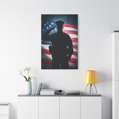 Saluting Soldier American Pride Wall Art & Canvas Prints