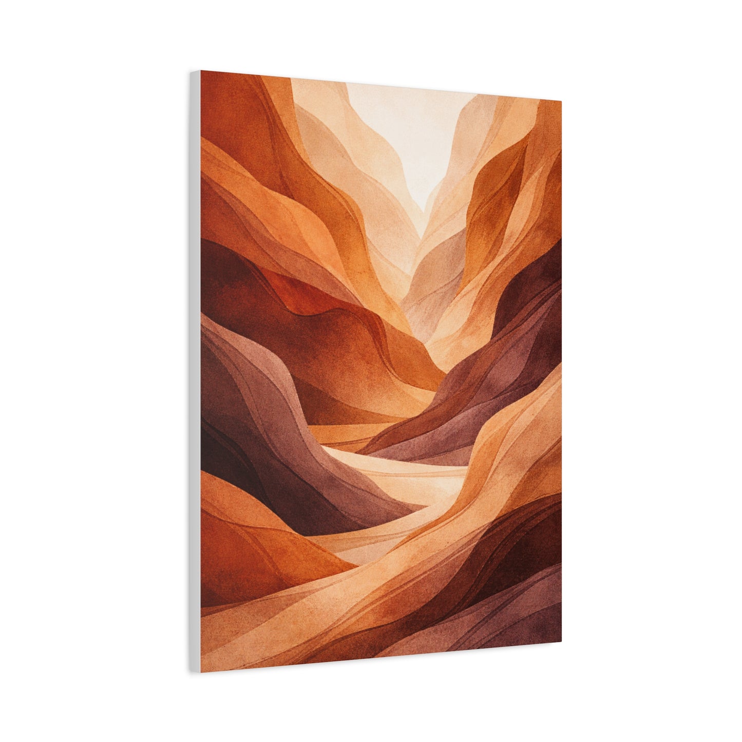 Terracotta Canyon Abstract Landscape Wall Art & Canvas Print