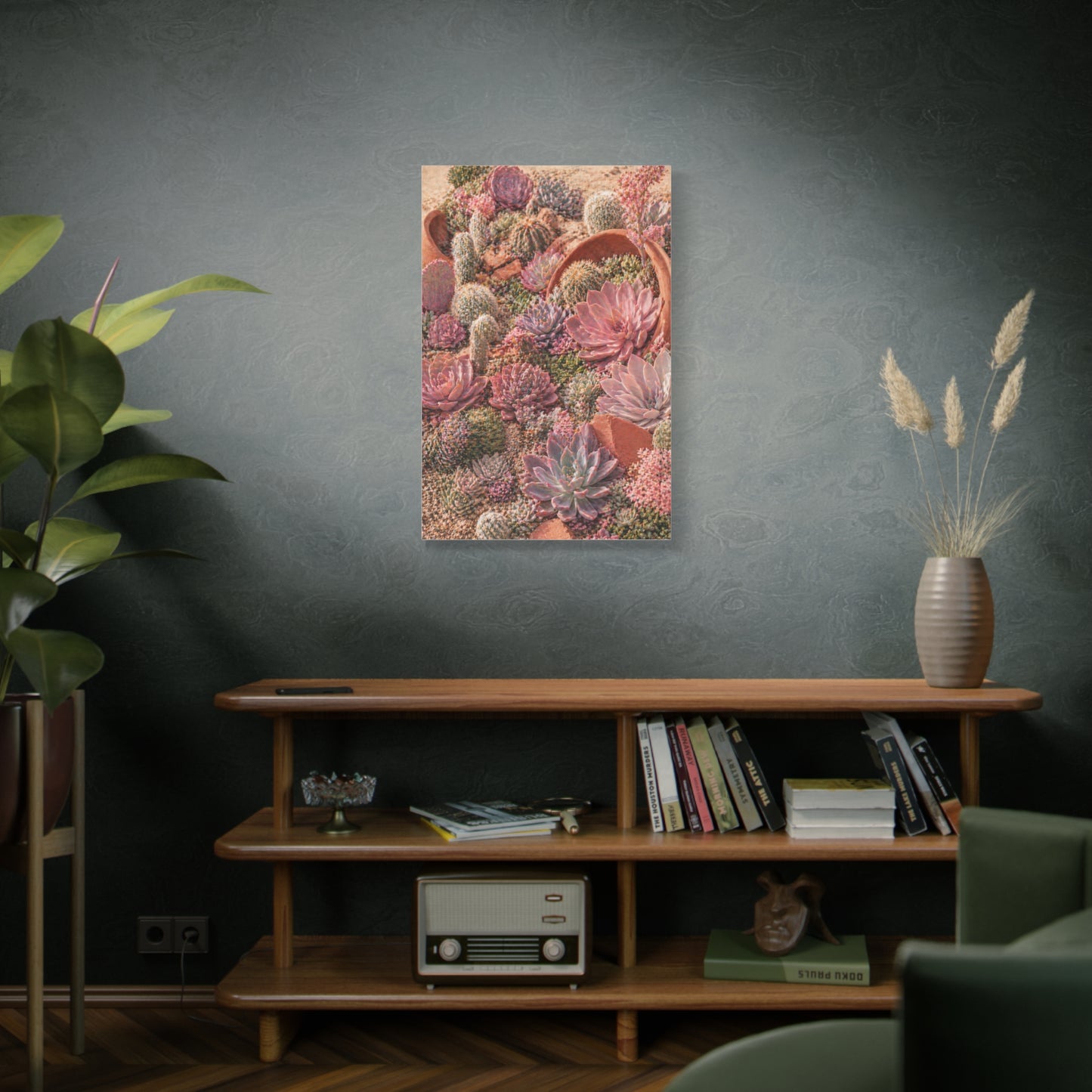 Pink Succulent Garden Wall Art & Canvas Print