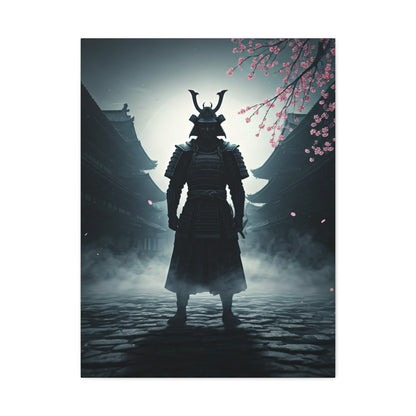 Samurai in the Misty Street Wall Art & Canvas Prints