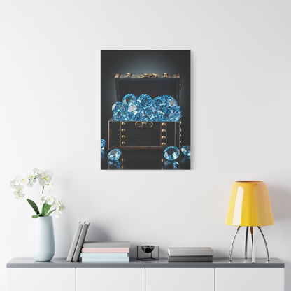Blue Diamond Treasure Chest Wall Art & Canvas Prints