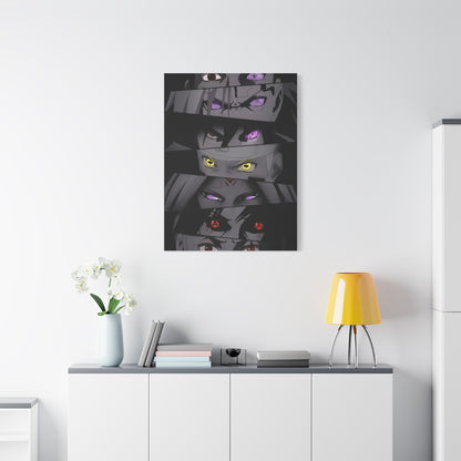 Naruto Legendary Shinobi Eyes Dark Poster Wall Art & Canvas Print